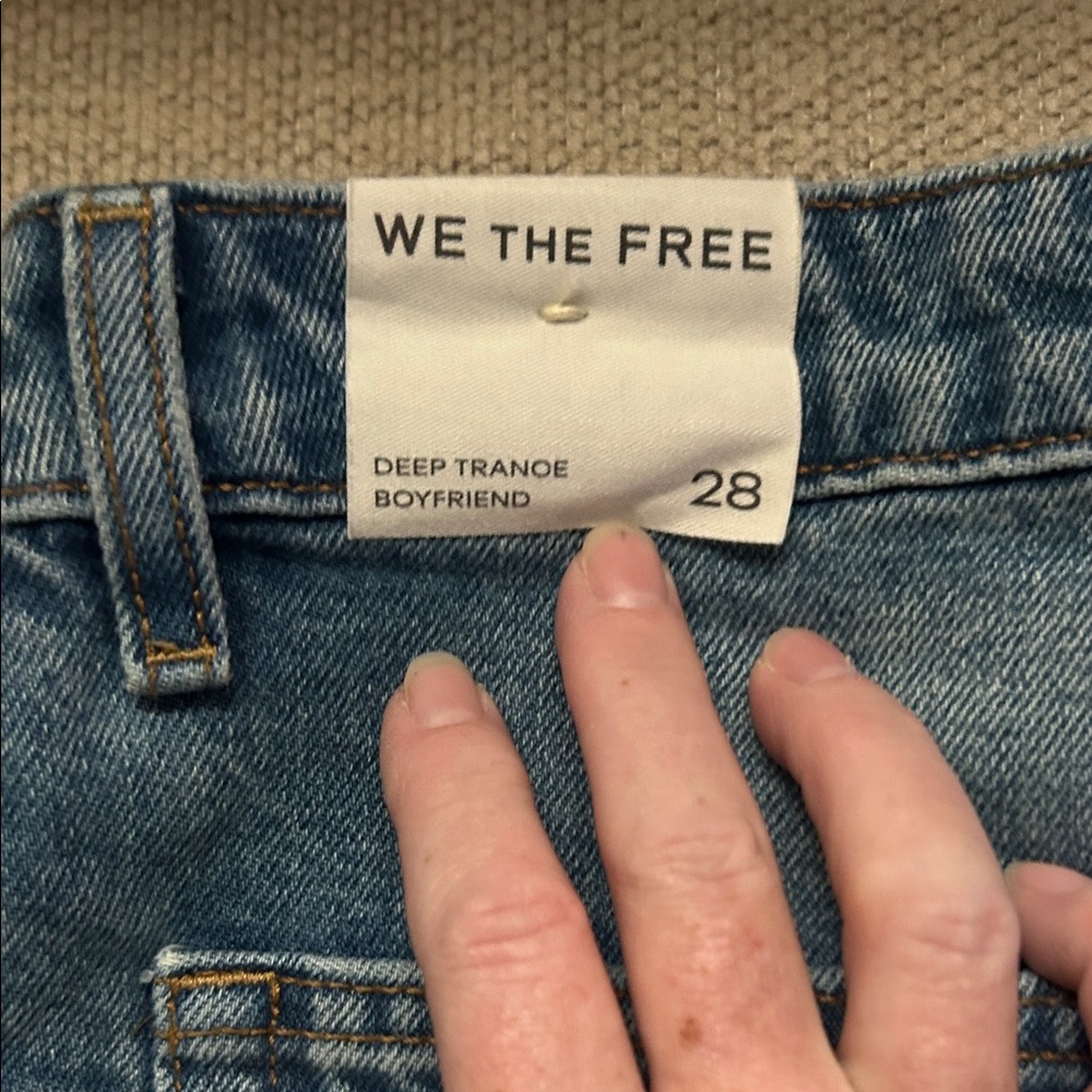 We The Free Deep Trance Boyfriend Jeans - Light Blue Denim